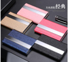 Stainless Steel And Leather Mens Leather Card Holder