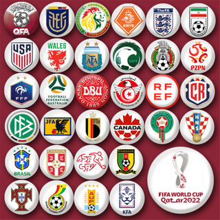 Wholesale custom logo 2022 Qatar World Cup badges team emblem emblem pin soccer fans souvenir supplies tinplate lapel pin badge