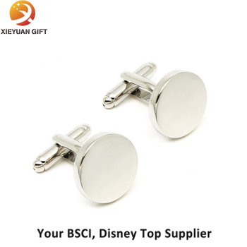 Round Shape Blank Cufflinks for Engraving
