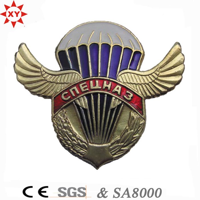 Custom America Metal Enamel Flag Badge with Pin