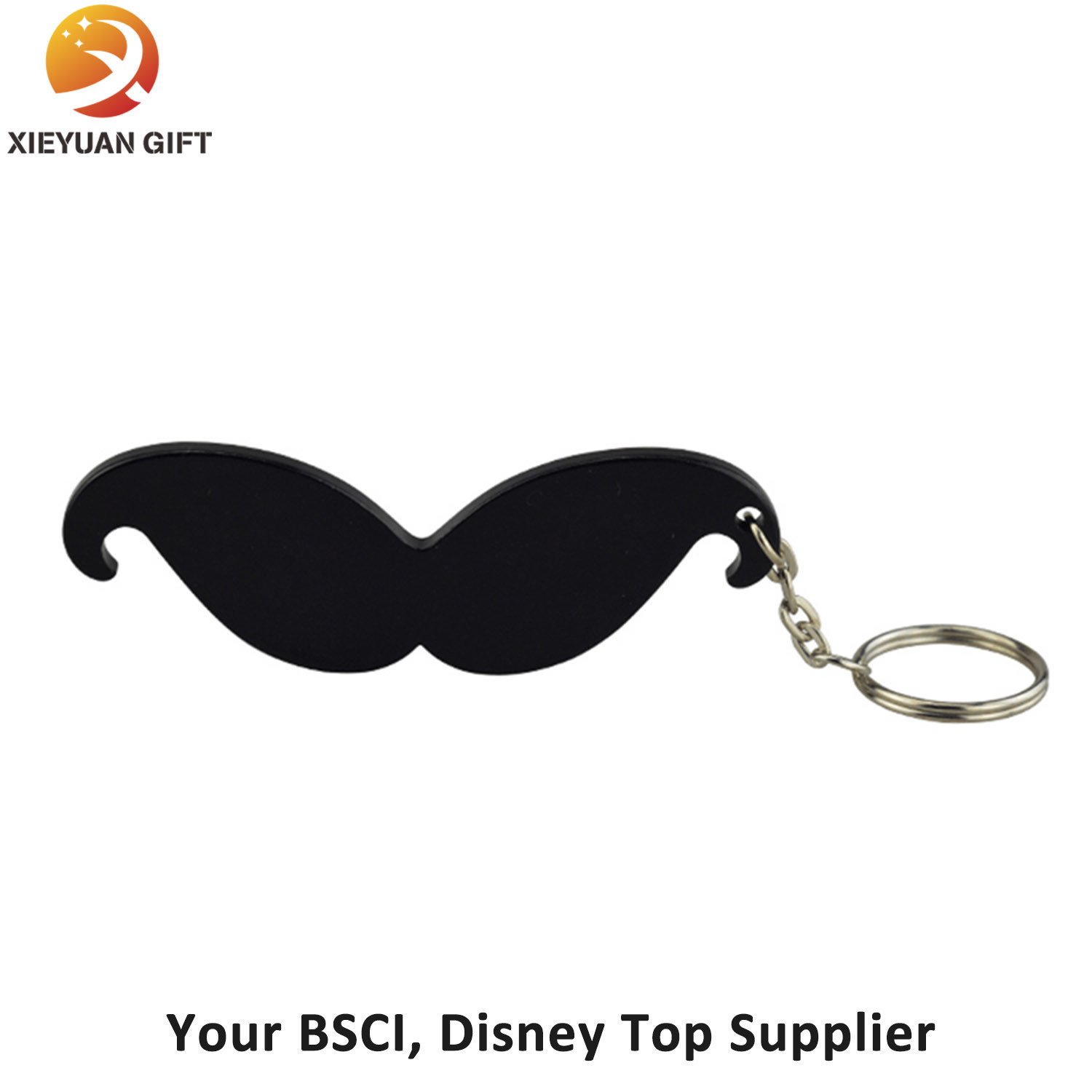Eco-Friendly Mustache Printing Logo Bottle and Wine Opener