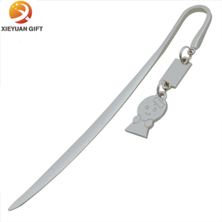 Cartoon Smile Silver Book Marker with Accessories