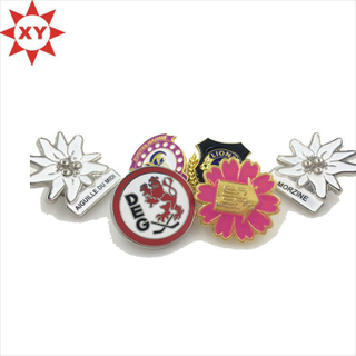 Cute Round Soft Enamel Silver Gold Lapels Pins Badges