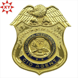 Custom Gold Metal Badges with Eagle