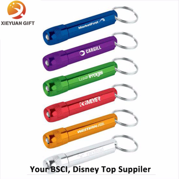 2015 Promotion Pockt Plastic LED Keychain Souvenir Made in China