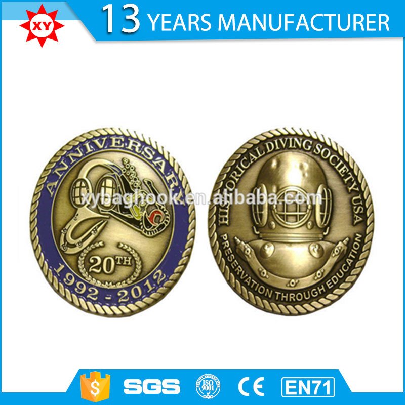 Custom Metal Souvenir Baseball Coin for Club
