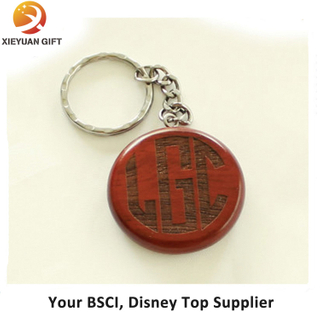 Custom Engraved Logo Wooden Key Chain
