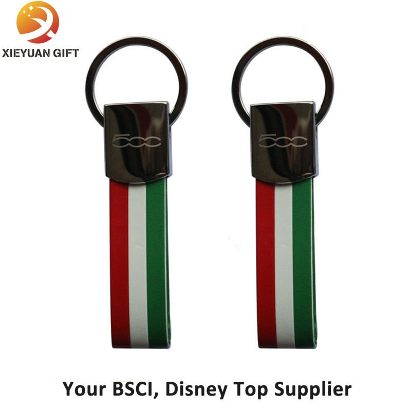 Cheap Leather and Metal Keychain Buy Black Leather Metal Keychain Keyrings, High Quality