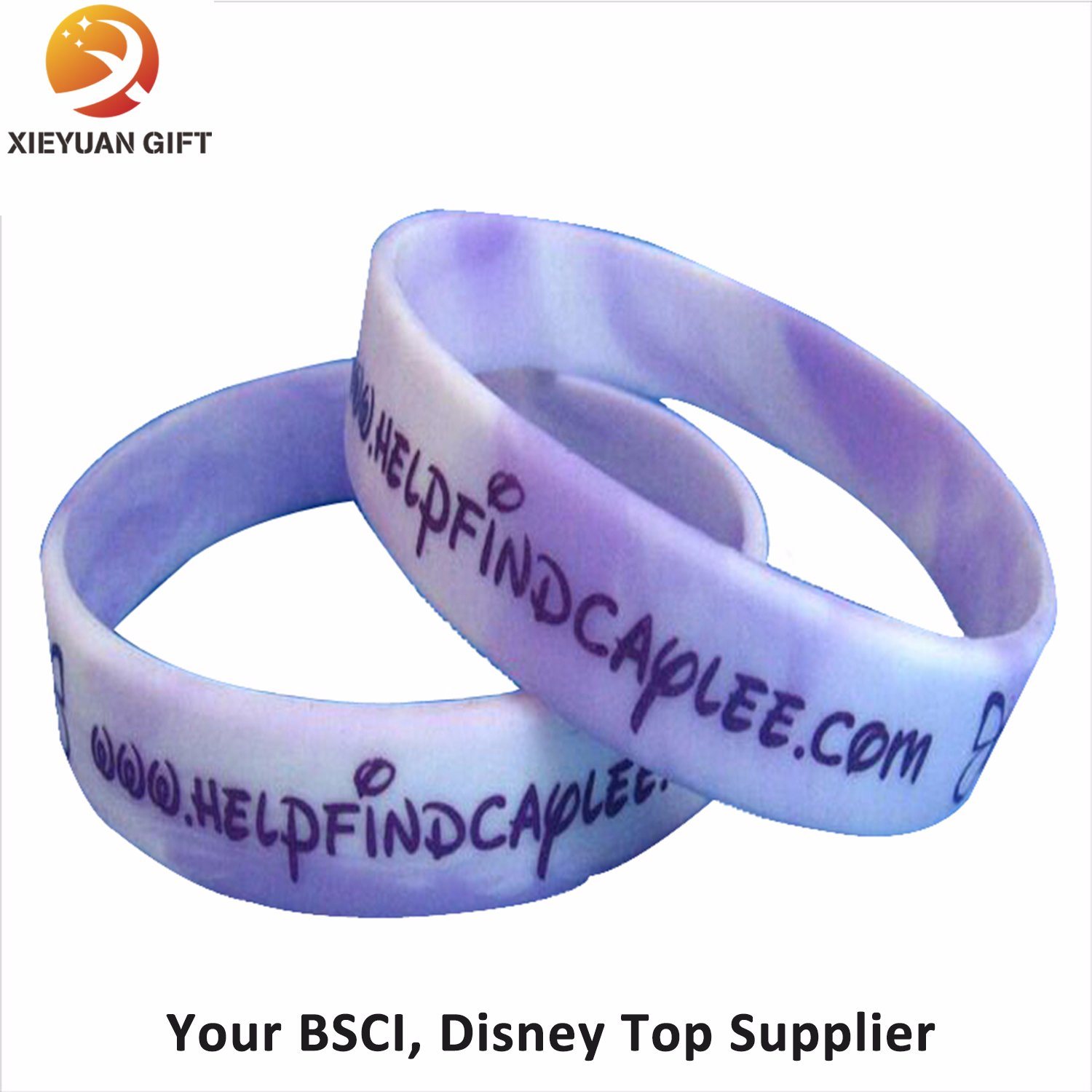 Hot Sale 1 Inch Wholesale Printed Silicone Wristband