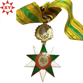 Excellent Epoxy Medals with Yellow and Green Ribbon