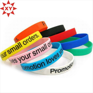 Colorful Silicon Wristbands Print Logo with Black Writing