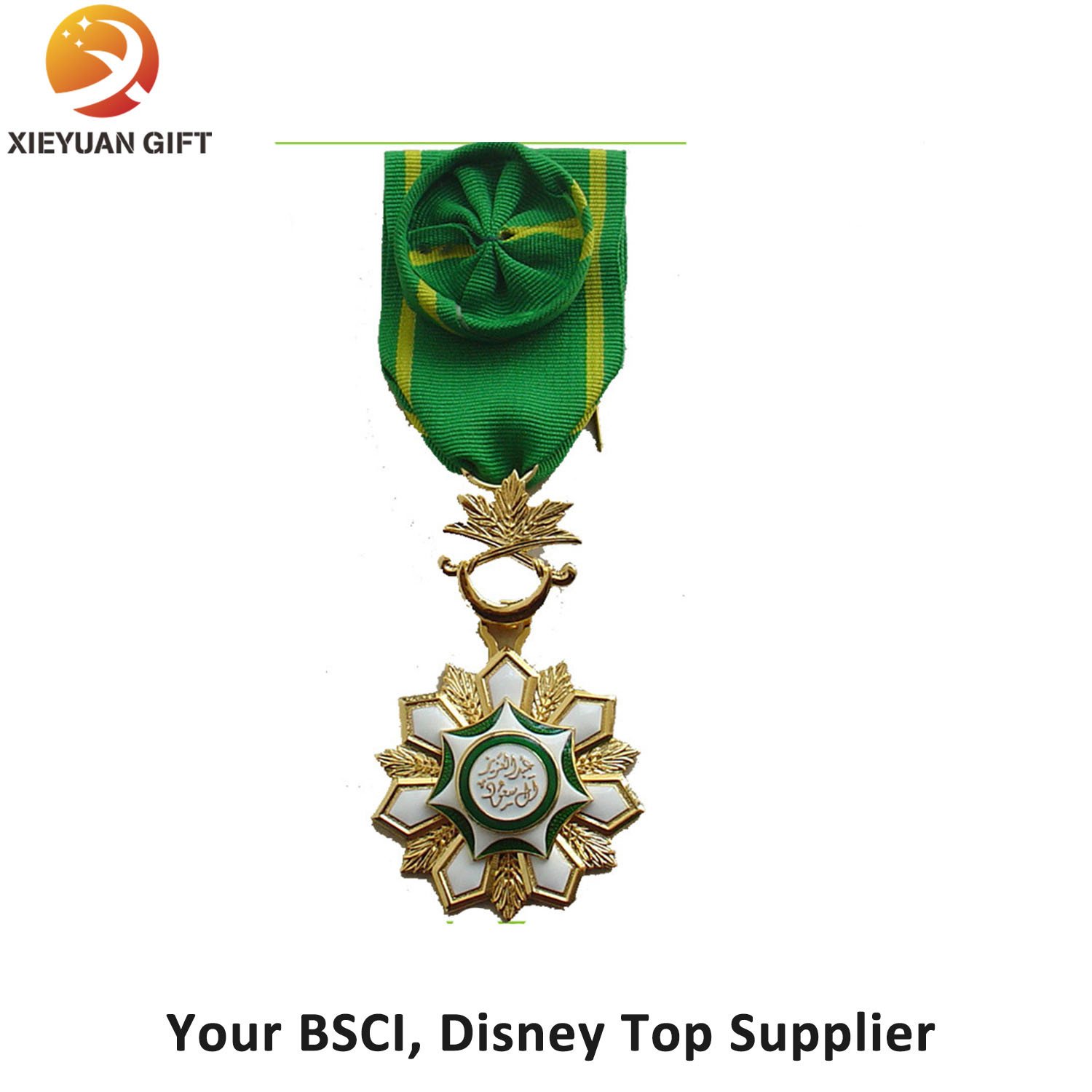 High Quality Copper Army Lepal Pin with Flower