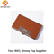 New Style Red Leather Metal Business Card Case Credit Card Holder