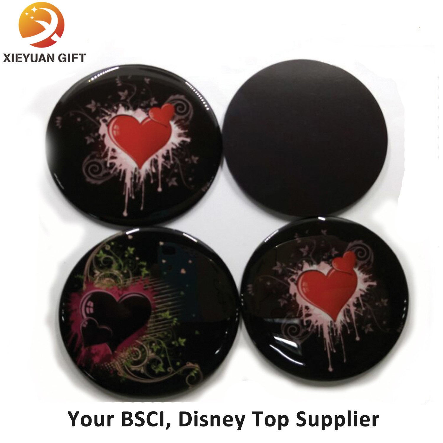 Promotional Square Beautiful Rose Fridge Magnet